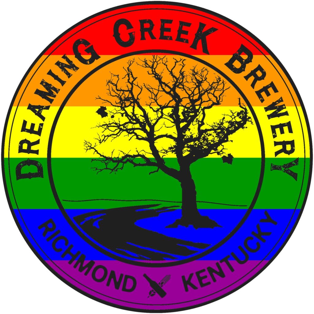 Rainbow themed version of Dreaming Creek Brewery Logo