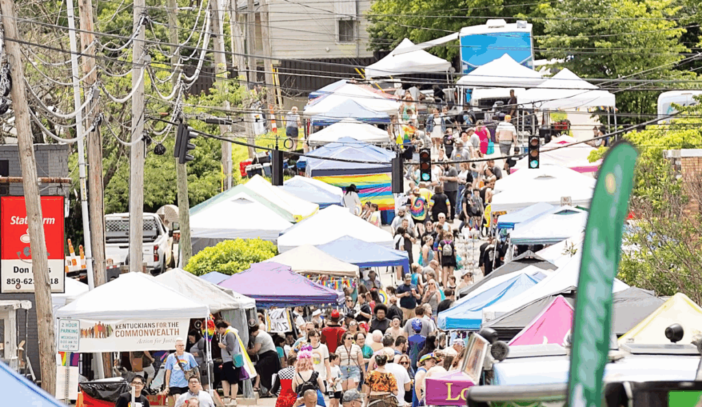 A long crowd shot of Richmond Pride Festival 2025