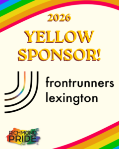 Poster for 2026 Yellow Sponsor showing the Frontrunners Lexington logo